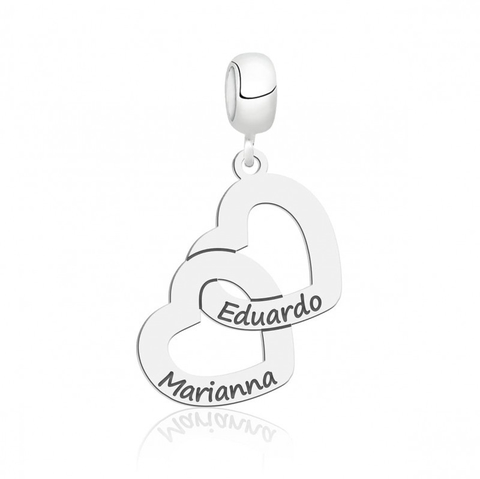 BERLOQUE PERSONALIZADO 2 CORAÇÕES VAZADOS