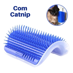 Escova Massageadora para gatos azul 
