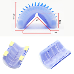 medidas da Escova Massageadora para gatos azul 