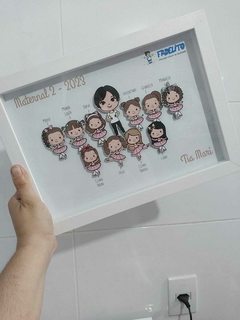 Quadro Professores - De 2 a 8 alunos (Moldura Retangular) - A Papeleira Papelaria Criativa