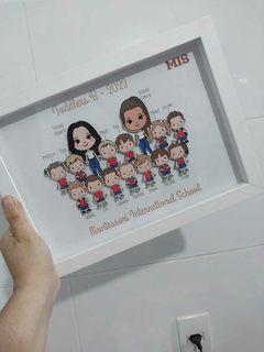 Quadro Professores - De 9 a 15 alunos (Moldura Retangular) na internet