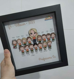 Quadro Professores - De 9 a 15 alunos (Moldura Quadrada) - comprar online
