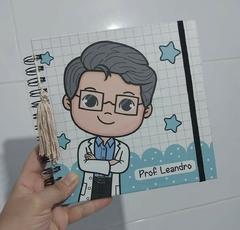 Caderno Avatar Personalizado - Professor Azul