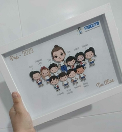Quadro Professores - De 2 a 8 alunos (Moldura Retangular) na internet