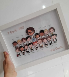 Quadro Professores - De 16 a 20 alunos (Moldura Retangular) - comprar online