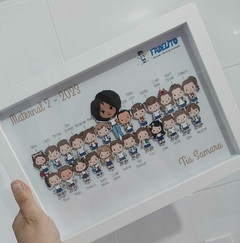 Quadro Professores - De 21 a 25 alunos (Moldura Retangular)