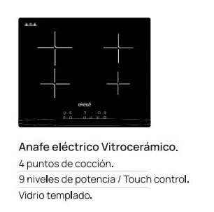 Anafe electrico vitroceramico emege