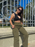 JEAN "AVRIL" CARGO VERDE MILITAR - comprar online
