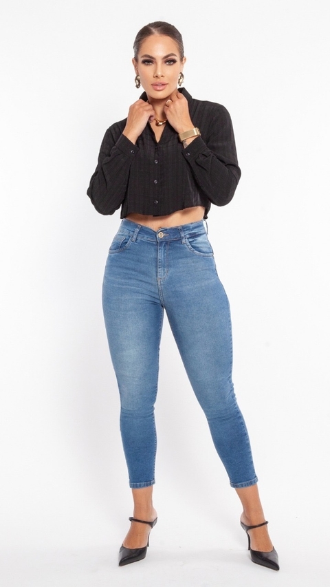 CALÇA JEANS CROPPED - comprar online