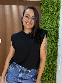 BLUSA OMBREIRA PRETA