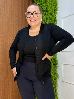 CARDIGAN MODAL PLUSSIZE PRETO - comprar online