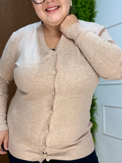 CARDIGAN MODAL PLUSSIZE BEGE na internet