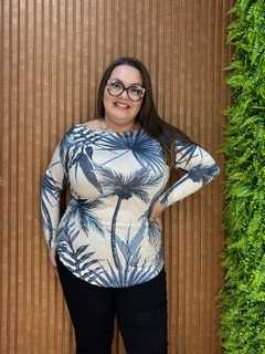 BLUSA DELTA ESTAMPADO AZUL - comprar online