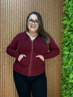 CASAQUINHO DE MODAL COM CAPUZ MARSALA - comprar online