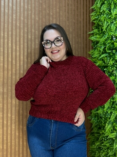 TRICÔ MOUSSE VERMELHO ESCURO na internet