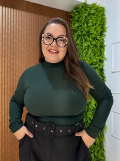 CACHAREL CANELADA DE GOLINHA VERDE ESCURO - comprar online
