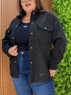 CAMISA LÃ BATIDA MARIAH PRETA MESCLA - comprar online
