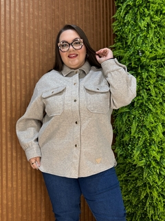 CAMISA LÃ BATIDA MARIAH BEGE MESCLA - comprar online