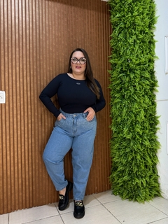 BLUSA CANELADO POLIAMIDA MARIAH PRETO - Moda Básica & Identidade Urbana