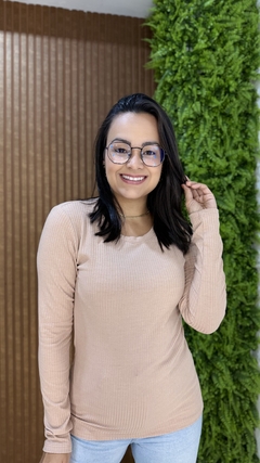 CACHAREL GOLA REDONDA CANELADA BEGE CLARO - comprar online