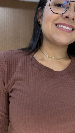 CACHAREL GOLA REDONDA CANELADA MARROM CAFÉ na internet