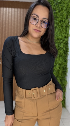 BODY DECOTE QUADRADO SLIM PRETO - comprar online