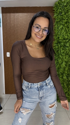 BODY DECOTE QUADRADO SLIM MARROM na internet