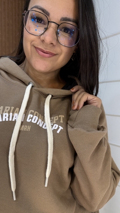 MOLETOM CANGURU MARIAH CONCEPT BEGE - comprar online