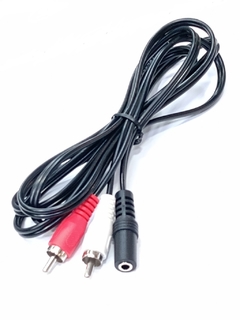 Cabo Adaptador P2 Fêmea x 2 RCA macho 1,5 Metros