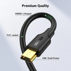 Cabo de Dados Ugreen Us132 Usb 2.0 para Mini Usb v3 5 Pinos 2 Metros - comprar online