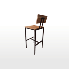 Banqueta Encosto 70x40x40cm Preto + Teca 70x40x40cm - BE704040PTOTEC - comprar online