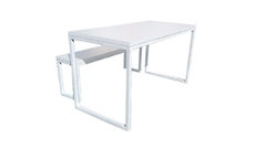 MESA + 1 BANCO 120X60 BRANCO + BRANCO - M1B1206075BCOBCOFC na internet