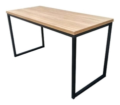 Mesa + 2 bancos 120x79 - Preto + Carvalho Hannover - M2B12079PTOCAR na internet