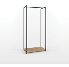 Arara para loja de roupas com uma prateleira estilo industrial - comprar online