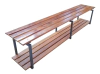 Banco De Vestiário 250x45cm Tubo 3030 Preto + Cumaru - BV2504545PTOCUM