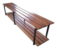 Banco De Vestiário 250x45cm Tubo 3030 Preto + Cumaru - BV2504545PTOCUM - comprar online