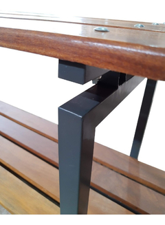 Banco De Vestiário 250x45cm Tubo 3030 Preto + Cumaru - BV2504545PTOCUM - loja online