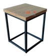 banqueta quadrada 45x34x34cm -preto + carvalho hannover - BANQ453434PTOCARV