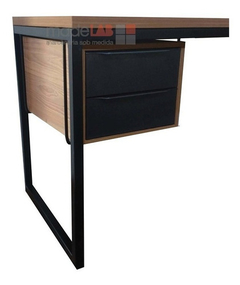 Escrivaninha 2 Gavetas 120x60cm - 3030 + mdf - ESC12060PTO - comprar online