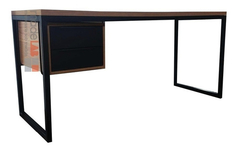 Escrivaninha 2 Gavetas 120x60cm - 3030 + mdf - ESC12060PTO - MadeLAB Móveis | Móveis Industriais | Móveis sob-medida | Mesas | Estantes
