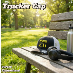 Gorra Trucker Check211 Negra