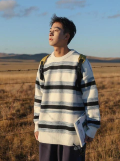 2024 fashionable men's pullover sweater - comprar en línea