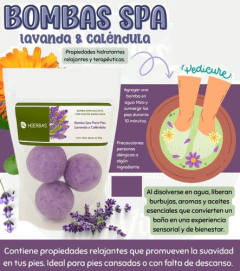 Bombas Efervescentes Para Pies De Lavanda Caléndula Spa En C