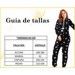 Pijama Mameluco Kigurumi Cálido Con Diseño Invernal Y Tela Polar D4