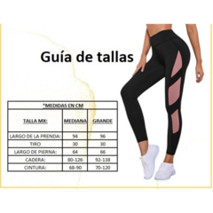 Leggins Deportivo Mujer Licra Gym Mallon Malla Lycra Negro Y Rosa