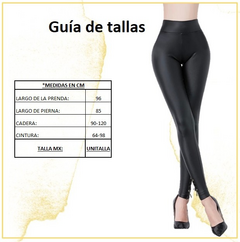 Leggins Strech Cuero Talle Alto Malla Vinipiel Legins Mallon