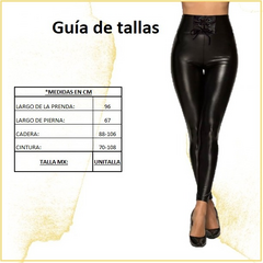 Leggins Strech Cuero Talle Alto Malla Vinipiel Legins Mallon