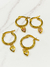 PAR AROS CORAZÓN - ACERO DORADO - comprar online