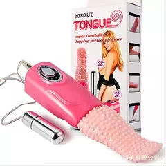 VIBRADOR EM FORMATO LÍNGUA COM CAPSULA