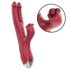 Vibrador de Ponto G e clitóris Duplo - Dedilhar / Vem cá